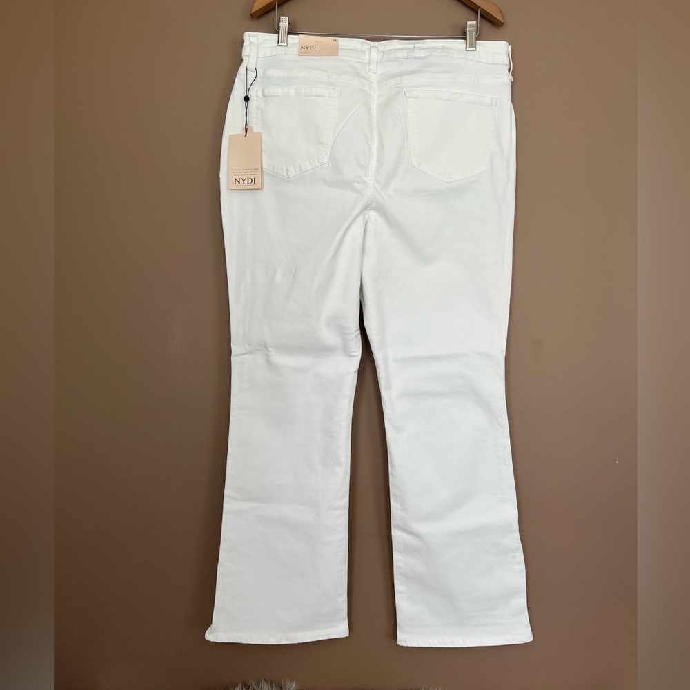{NYDJ} Barbara Bootcut Jeans with Side Slits in White - Womens 16 - NWT - Picture 4 of 12